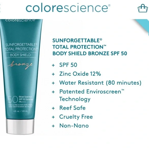 Colorscience Sunforgettable Total Protection Body Shield  Bronze sunscreen NWT - Picture 2 of 4